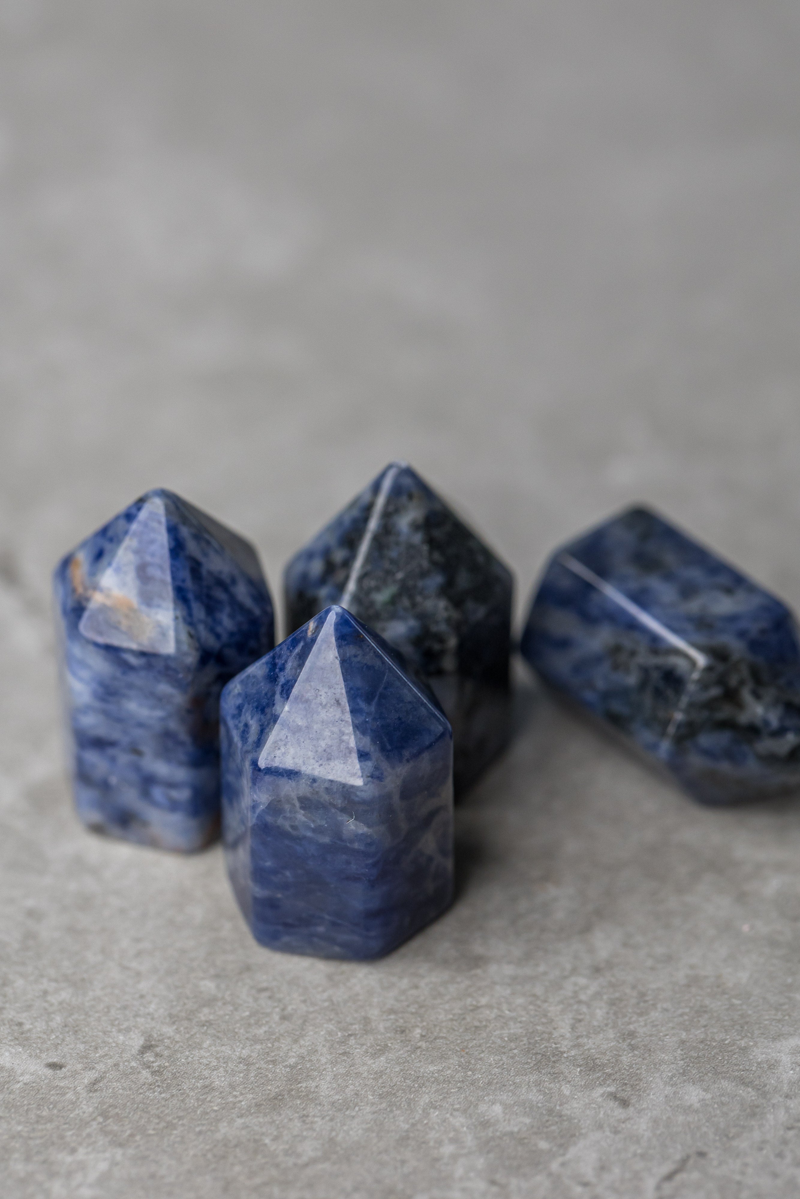 Sodalite Mini Points - Insightful Crystal for Intuition, Communication &amp; Throat Chakra Balance