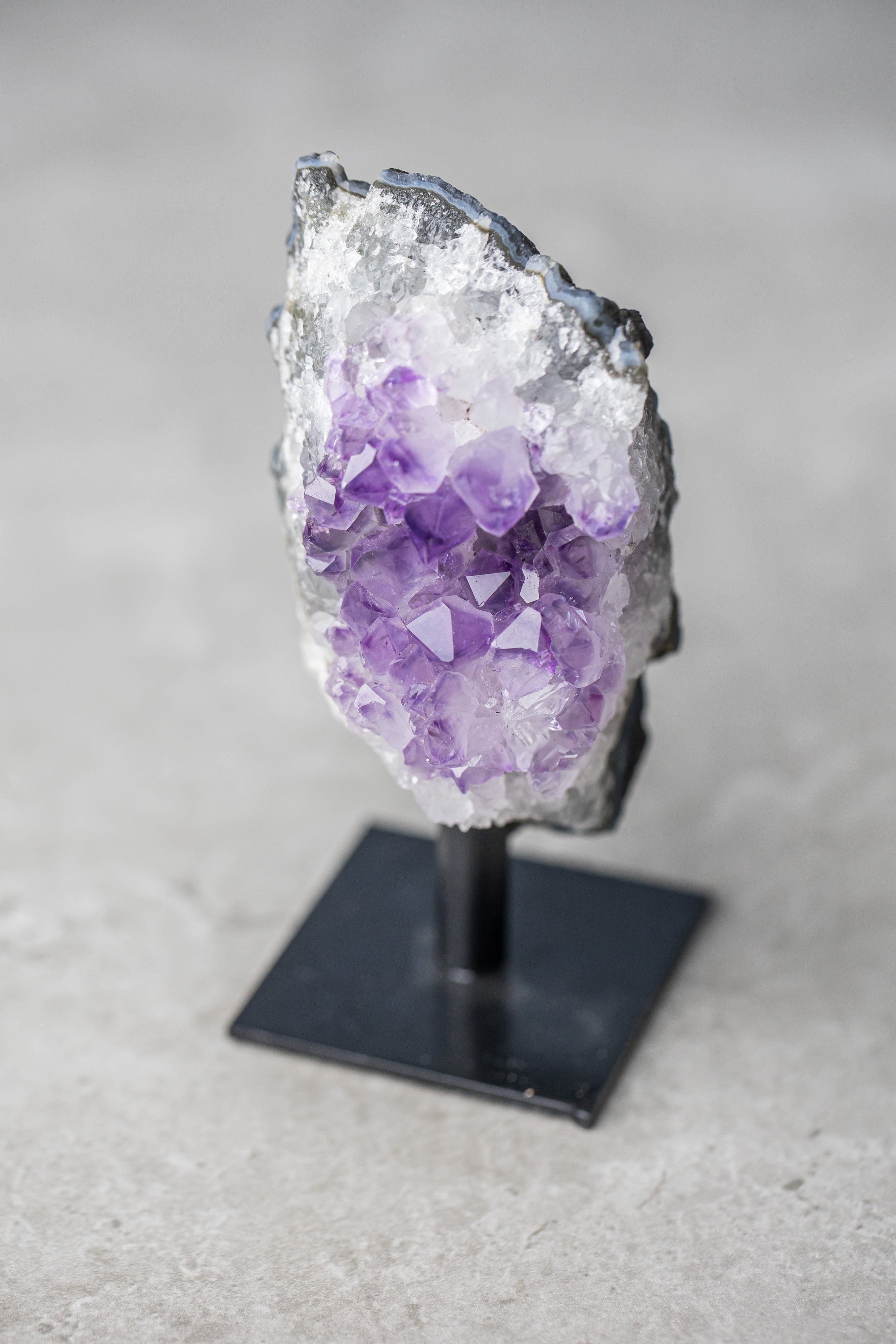 Amethyst Cluster on Stand - Small | Tranquillity &amp; Spiritual Growth Crystal - Everyday Rocks