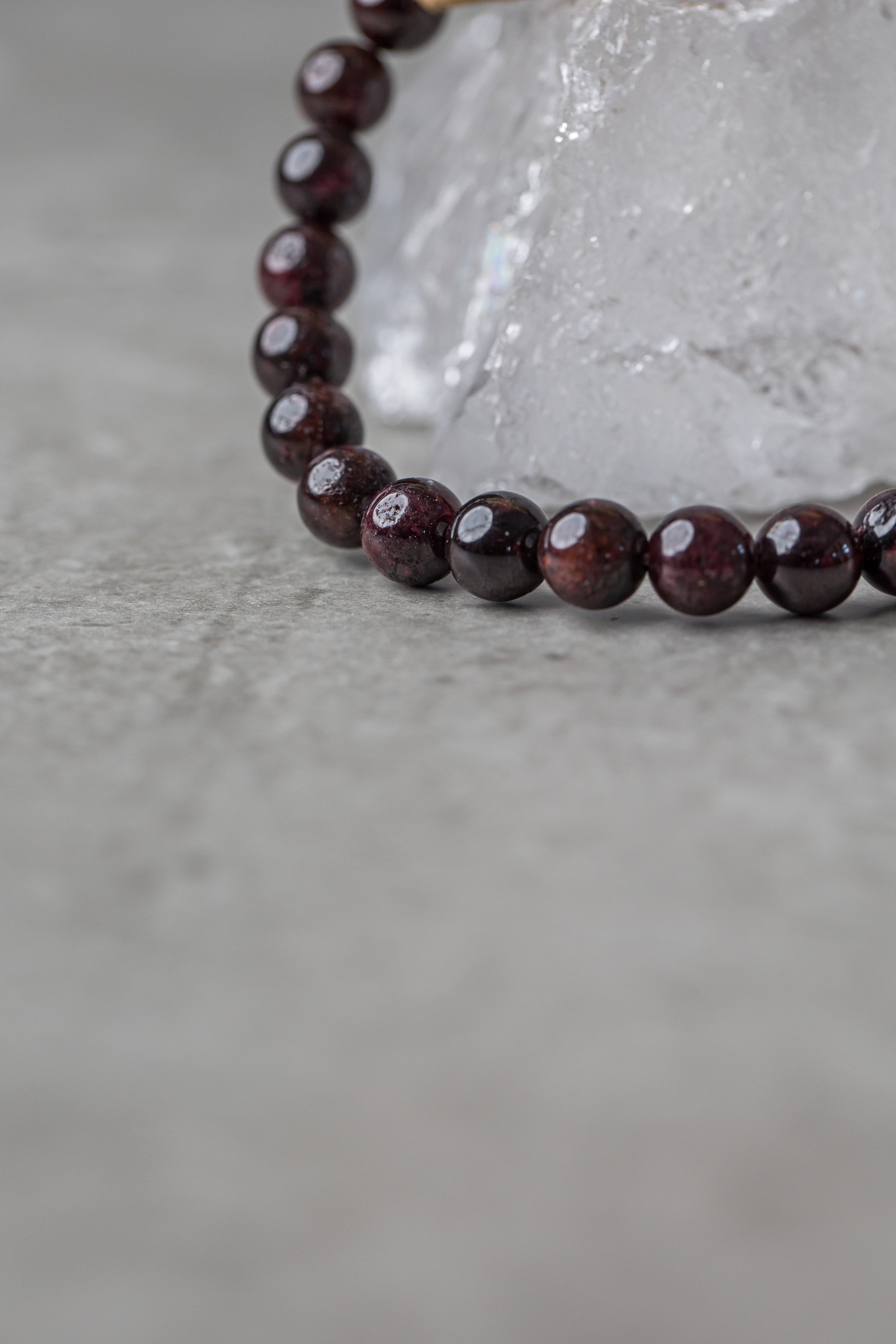 Blood Garnet Power Bracelet - Energising Crystal for Vitality, Passion & Root Chakra Balance - Everyday Rocks