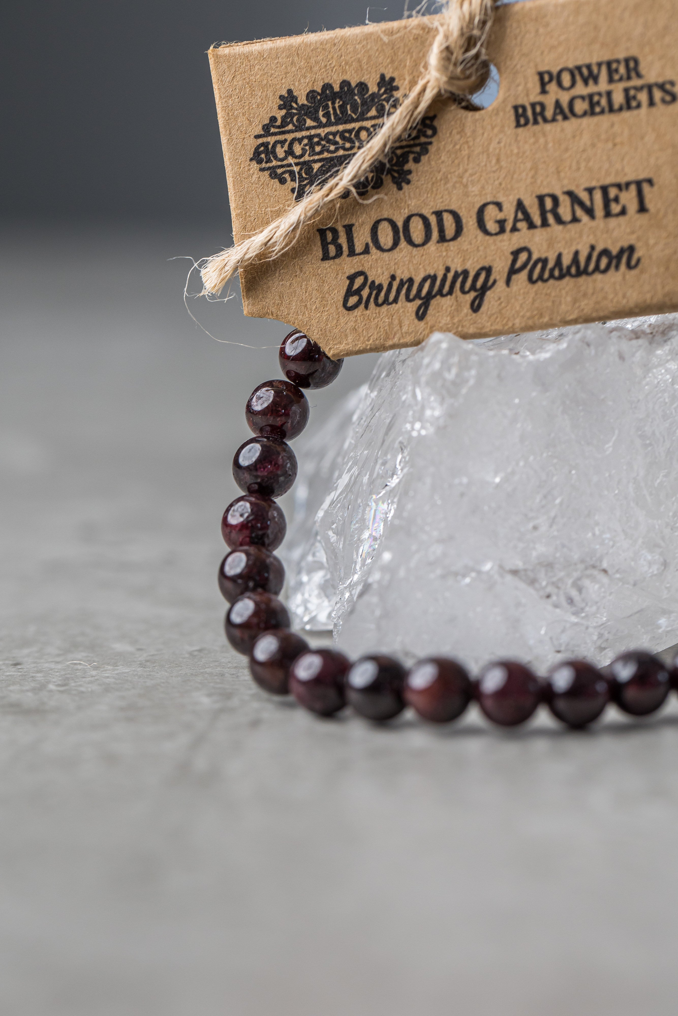 Blood Garnet Power Bracelet - Energising Crystal for Vitality, Passion & Root Chakra Balance - Everyday Rocks