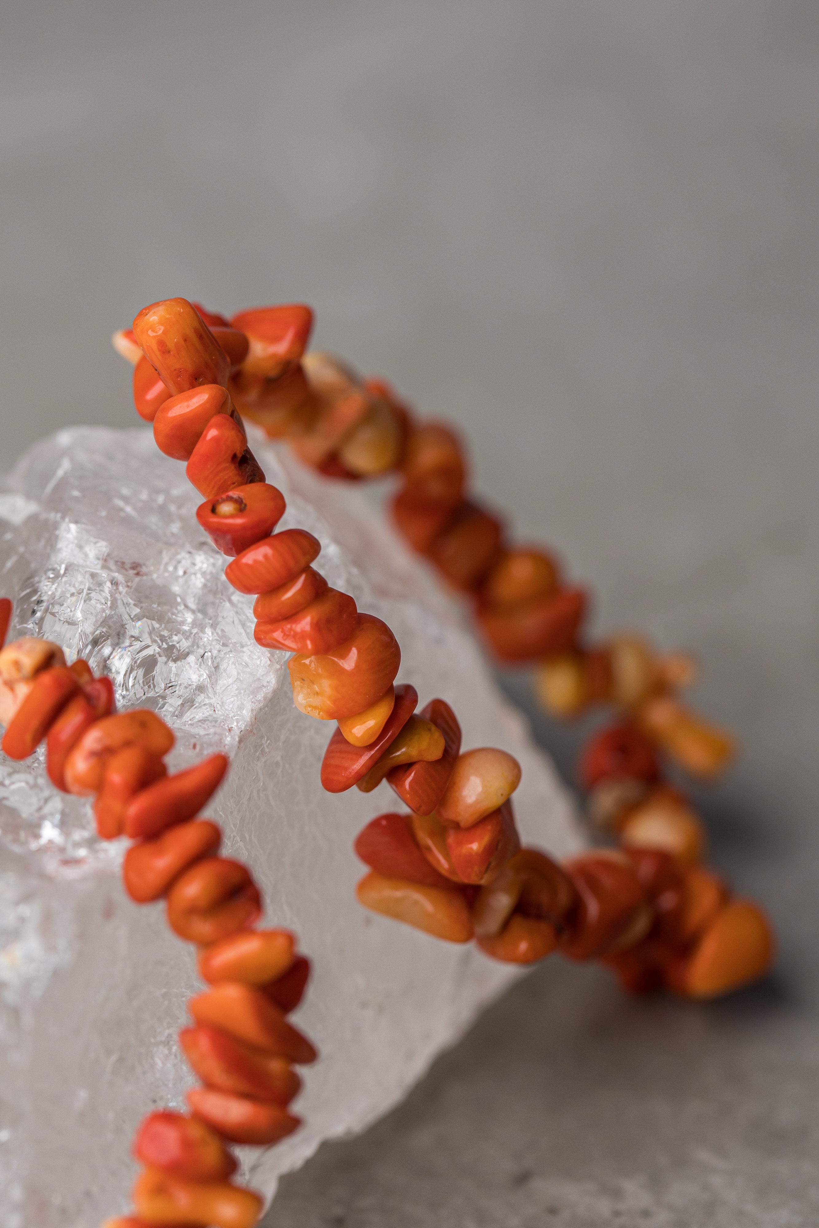 Carnelian Chip Bracelet - Energising Crystal for Motivation, Creativity &amp; Sacral Chakra Balance - Everyday Rocks