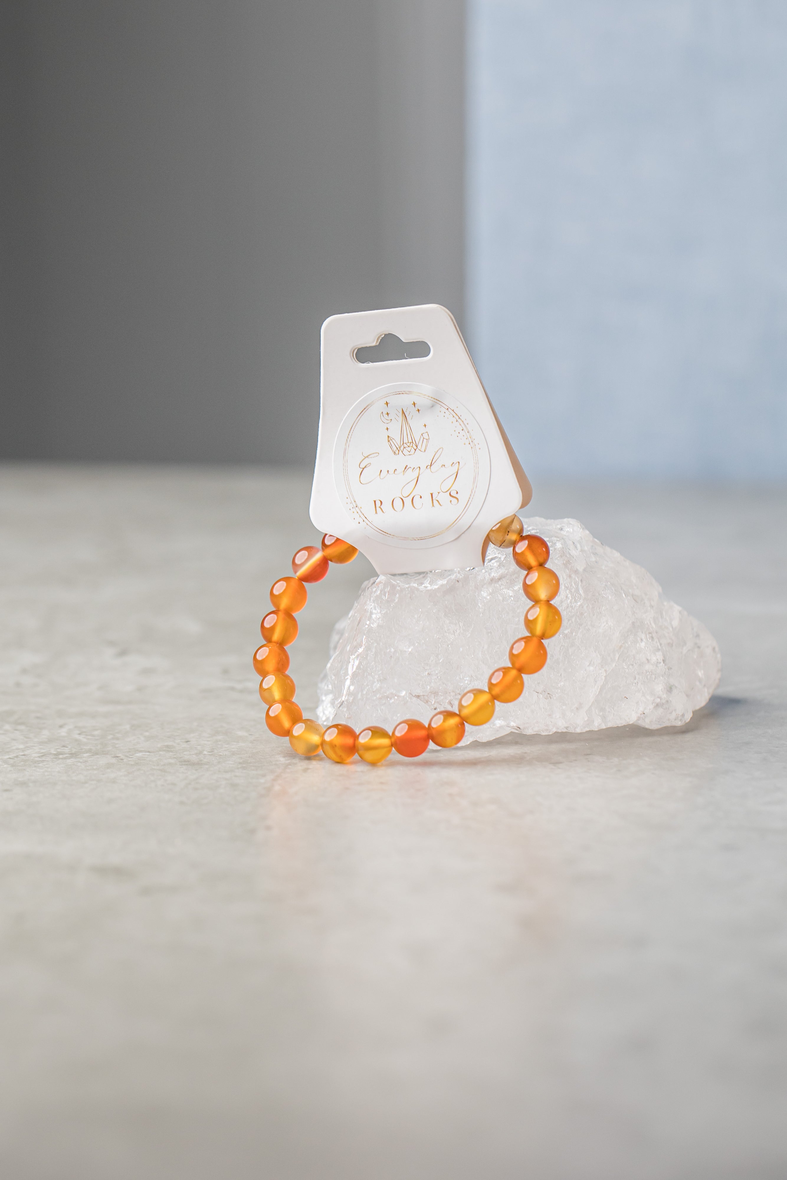 Carnelian Power Bracelet - Energising Crystal for Motivation, Creativity &amp; Sacral Chakra Balance - Everyday Rocks