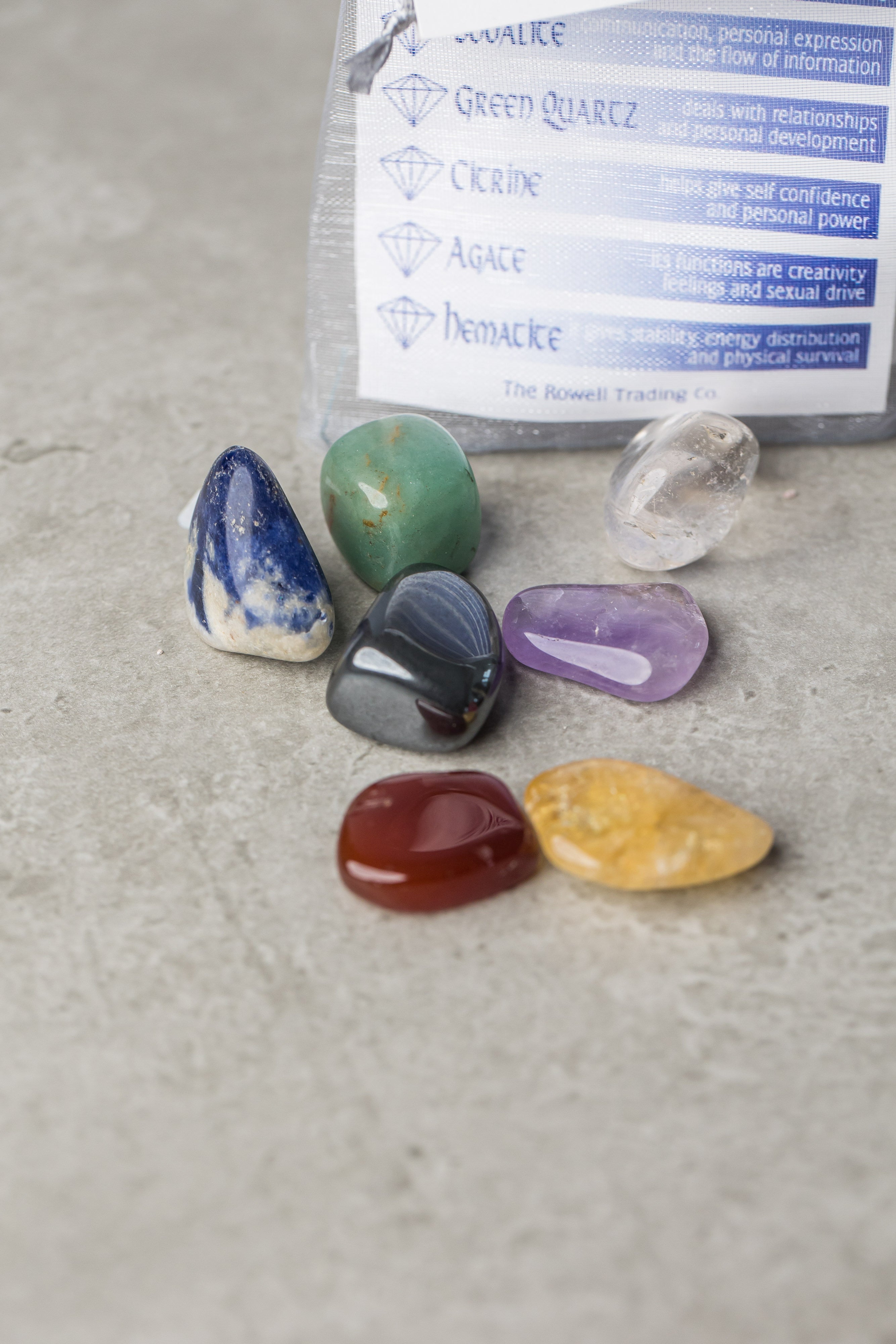 Chakra Tumble Stone Set - 7 Healing Crystals for Balance, Alignment & Energy Clearing - Everyday Rocks