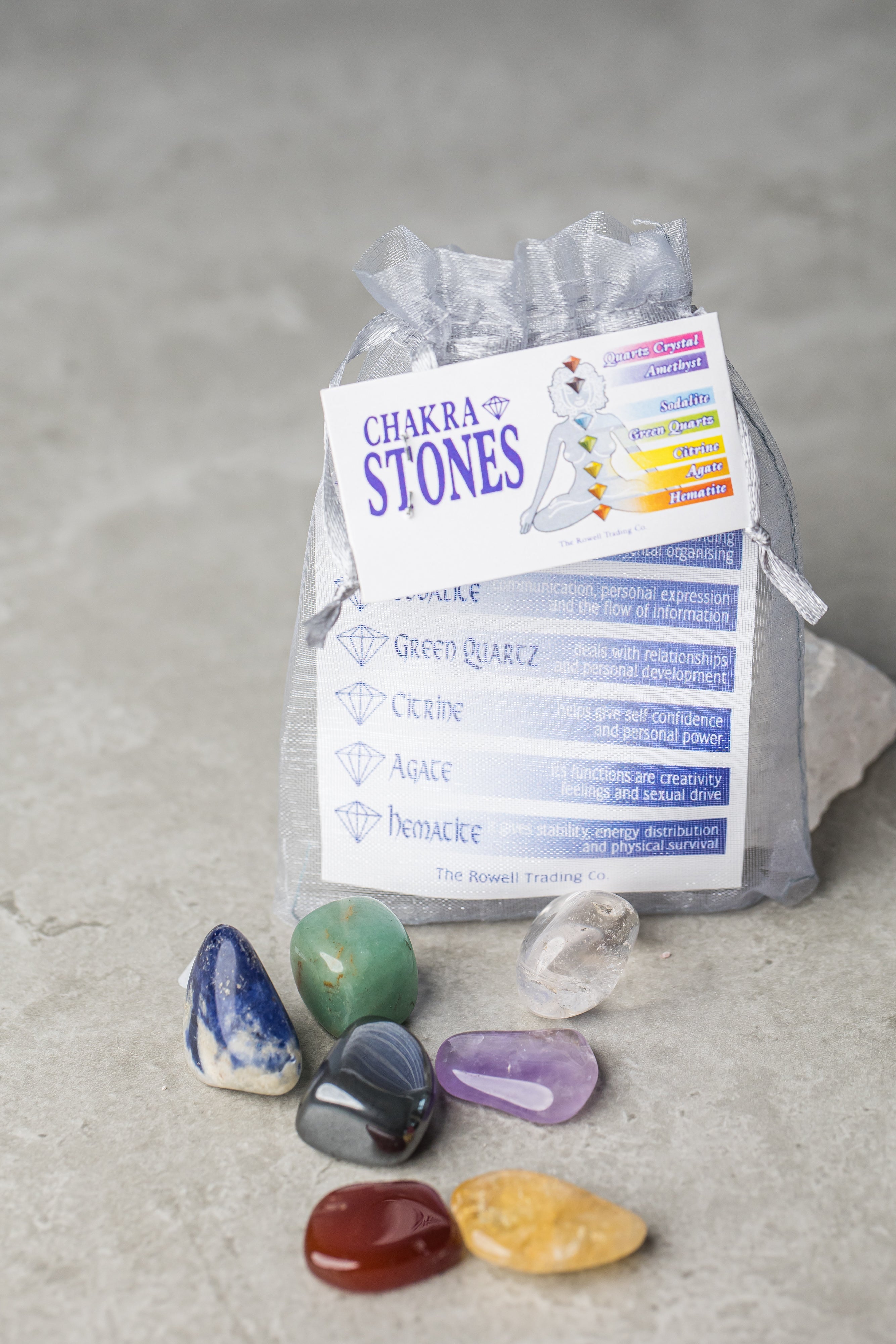 Chakra Tumble Stone Set - 7 Healing Crystals for Balance, Alignment & Energy Clearing - Everyday Rocks