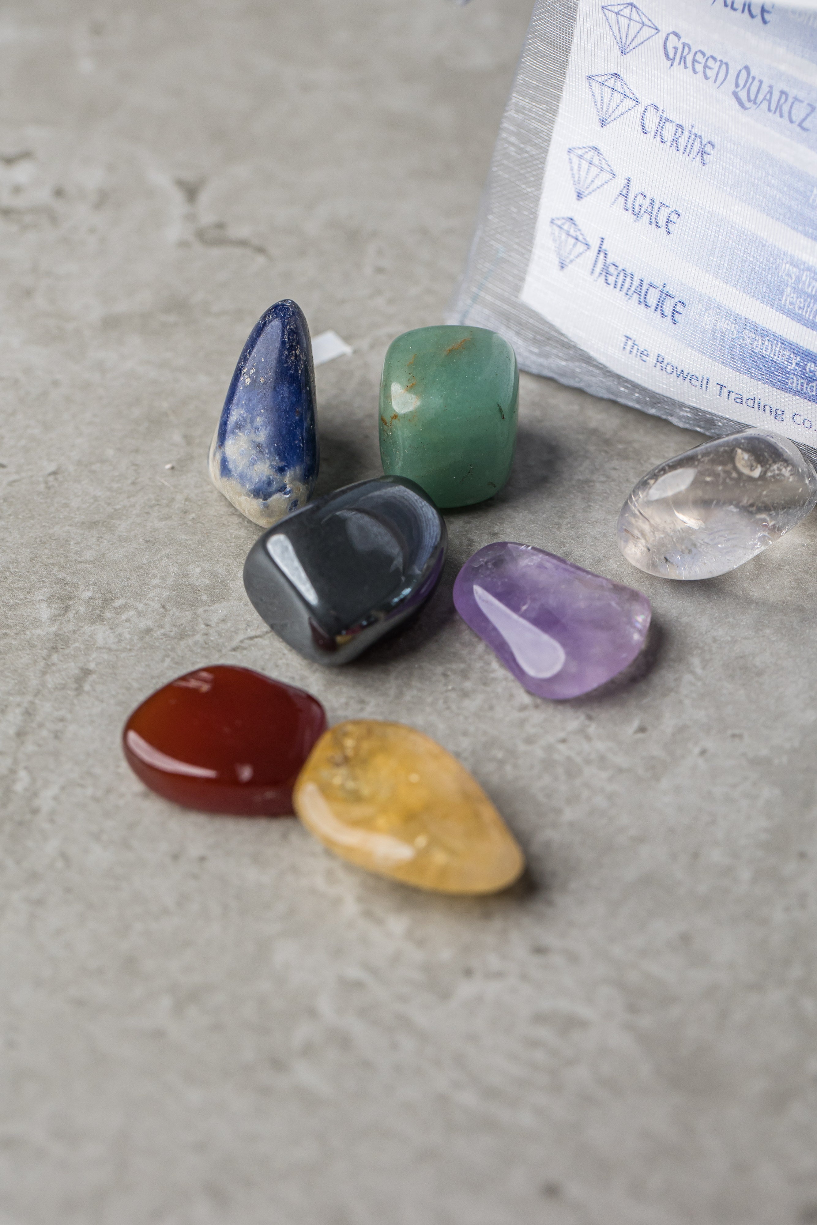 Chakra Tumble Stone Set - 7 Healing Crystals for Balance, Alignment &amp; Energy Clearing - Everyday Rocks