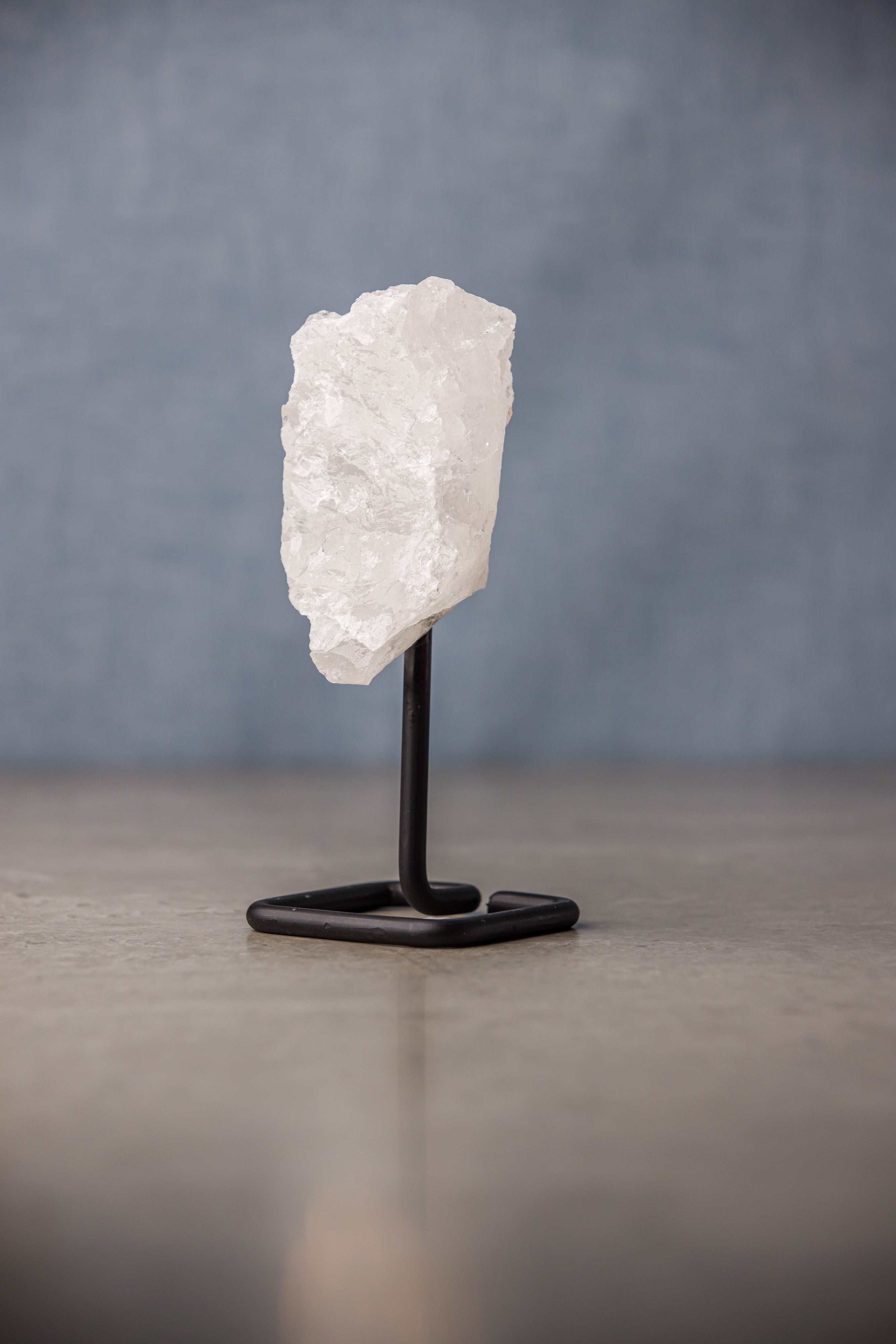 Clear Quartz on Stand - Modern Home Decor Crystal for Amplifying Energy - Everyday Rocks