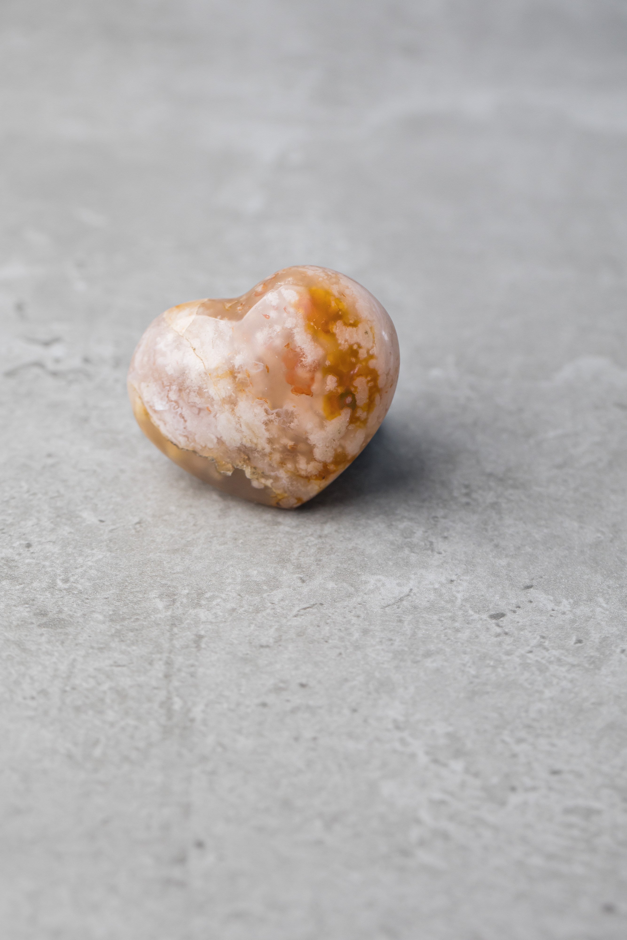 Flower Agate Puff Heart - Gentle Crystal for Personal Growth and Transformation - Everyday Rocks