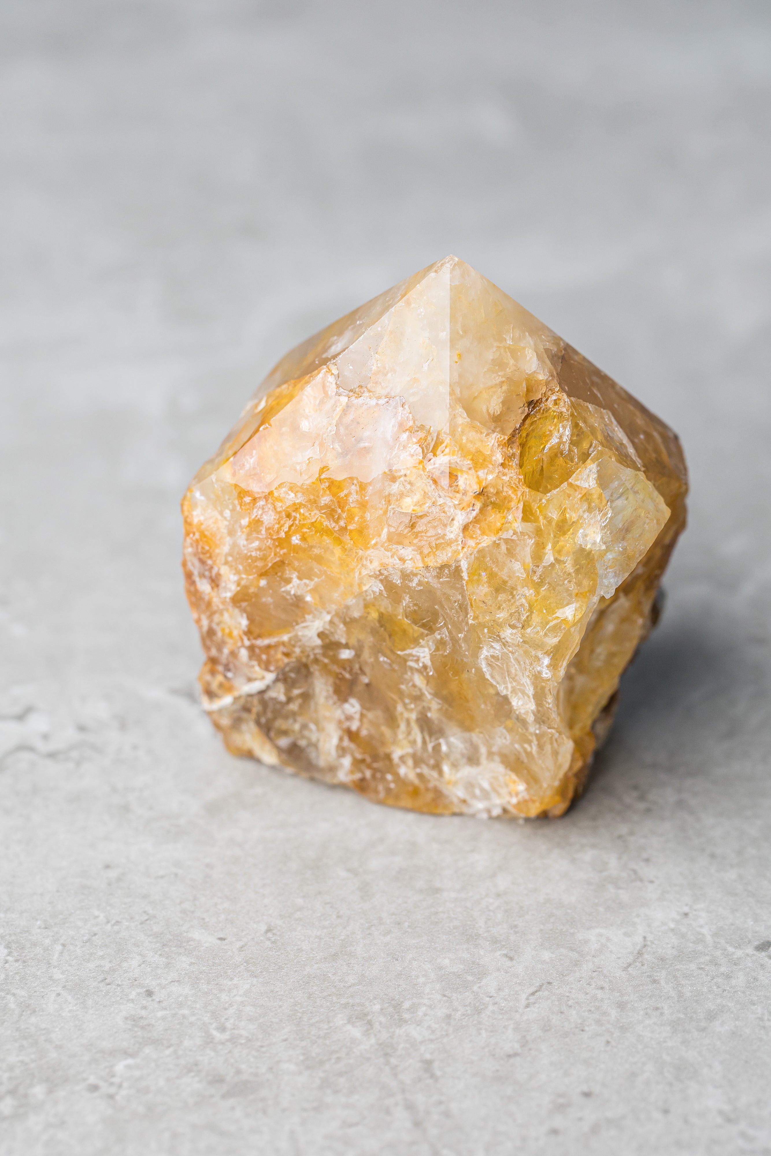 Golden Healer Cut End Point - Healing Crystal for Amplifying Energy, Spiritual Growth & Crown Chakra Balance - Everyday Rocks