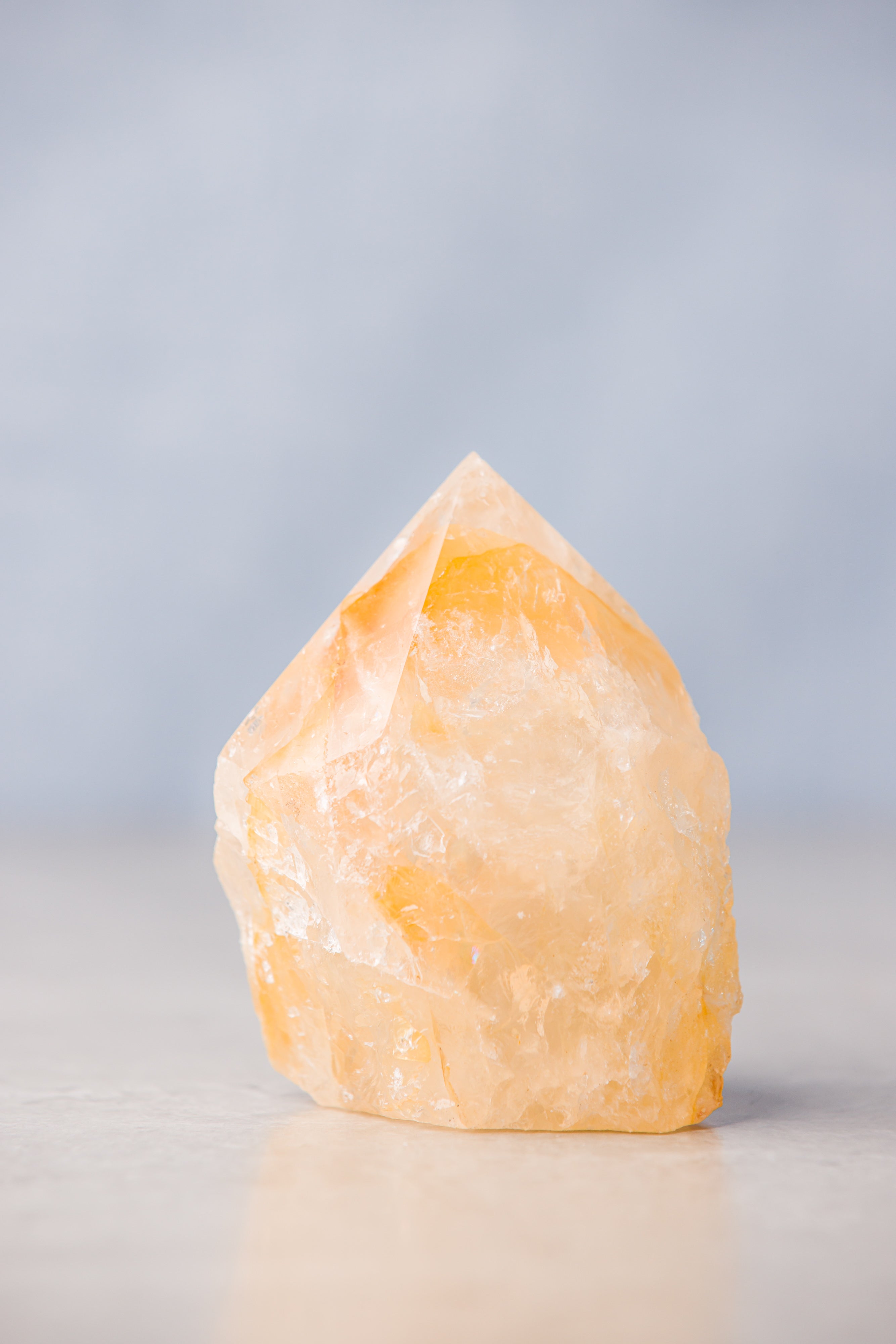 Golden Healer Cut End Point - Healing Crystal for Amplifying Energy, Spiritual Growth &amp; Crown Chakra Balance - Everyday Rocks