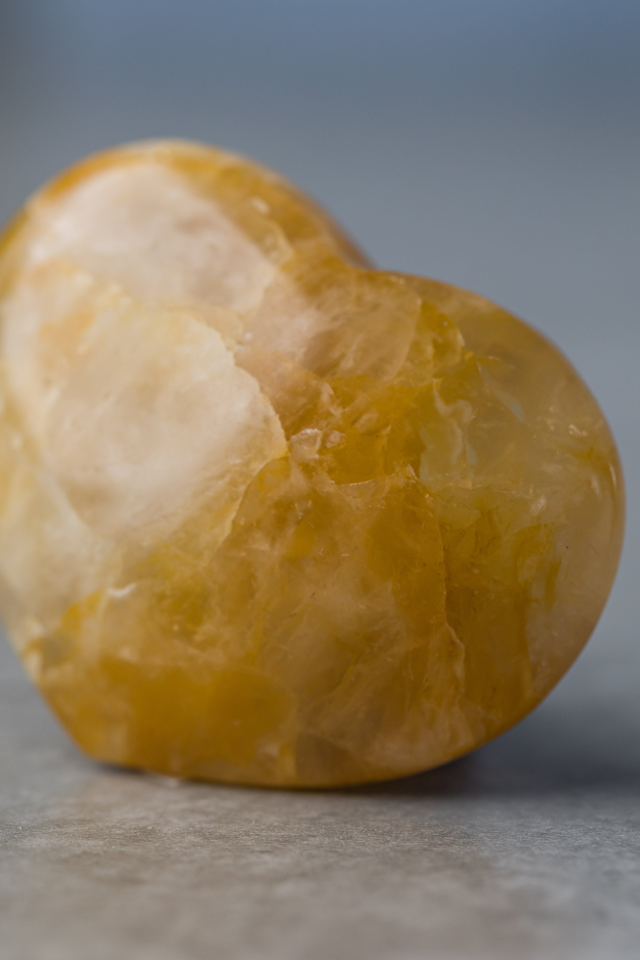 Golden Healer Puff Heart - Healing Stone for Universal Energy and Spiritual Growth - Everyday Rocks