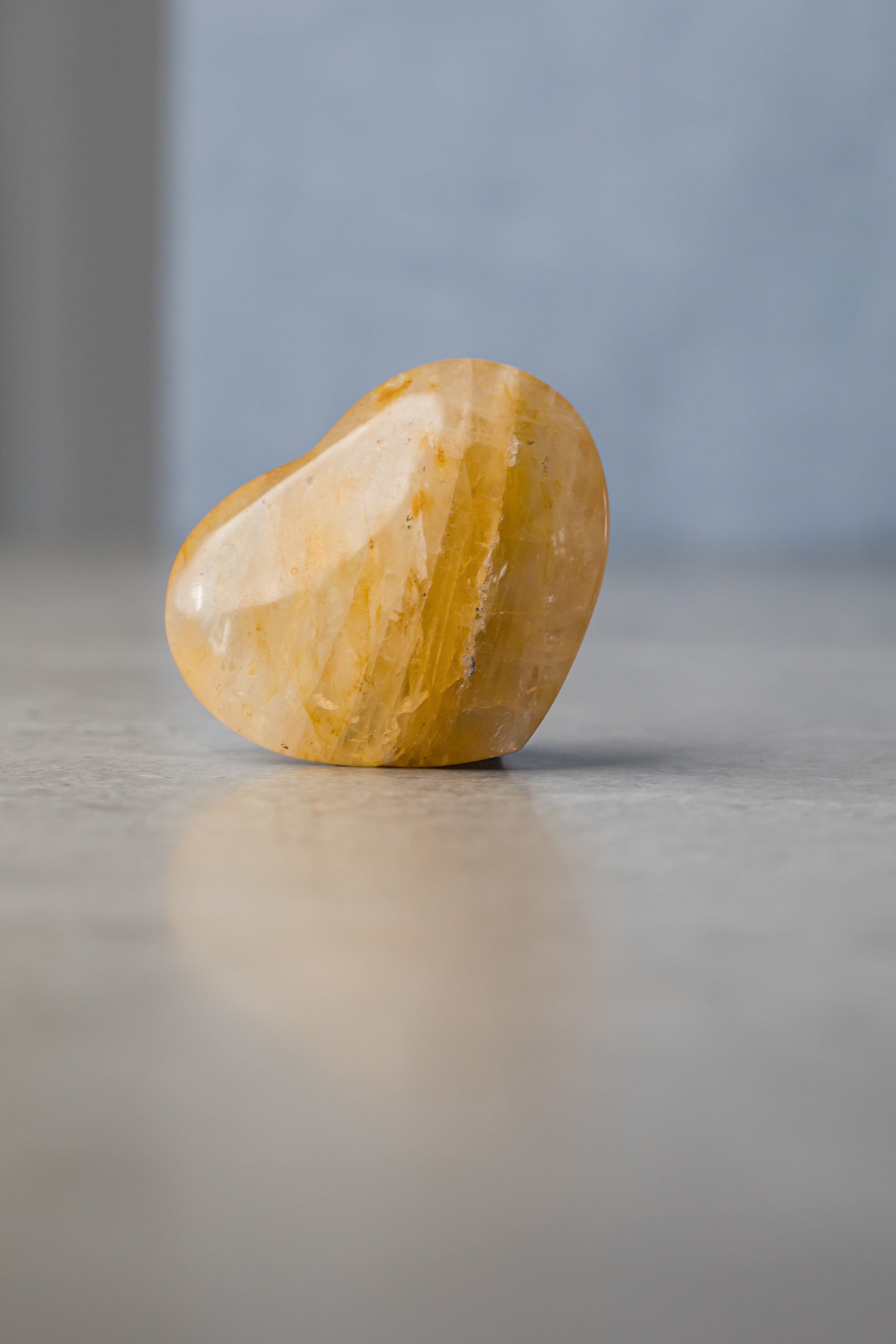 Golden Healer Puff Heart - Healing Stone for Universal Energy and Spiritual Growth - Everyday Rocks