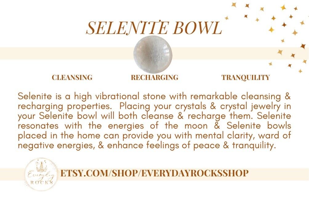 Grade A Round Selenite Charging Bowl - Elevate Your Crystal Experience with Premium Quality - Everyday Rocks