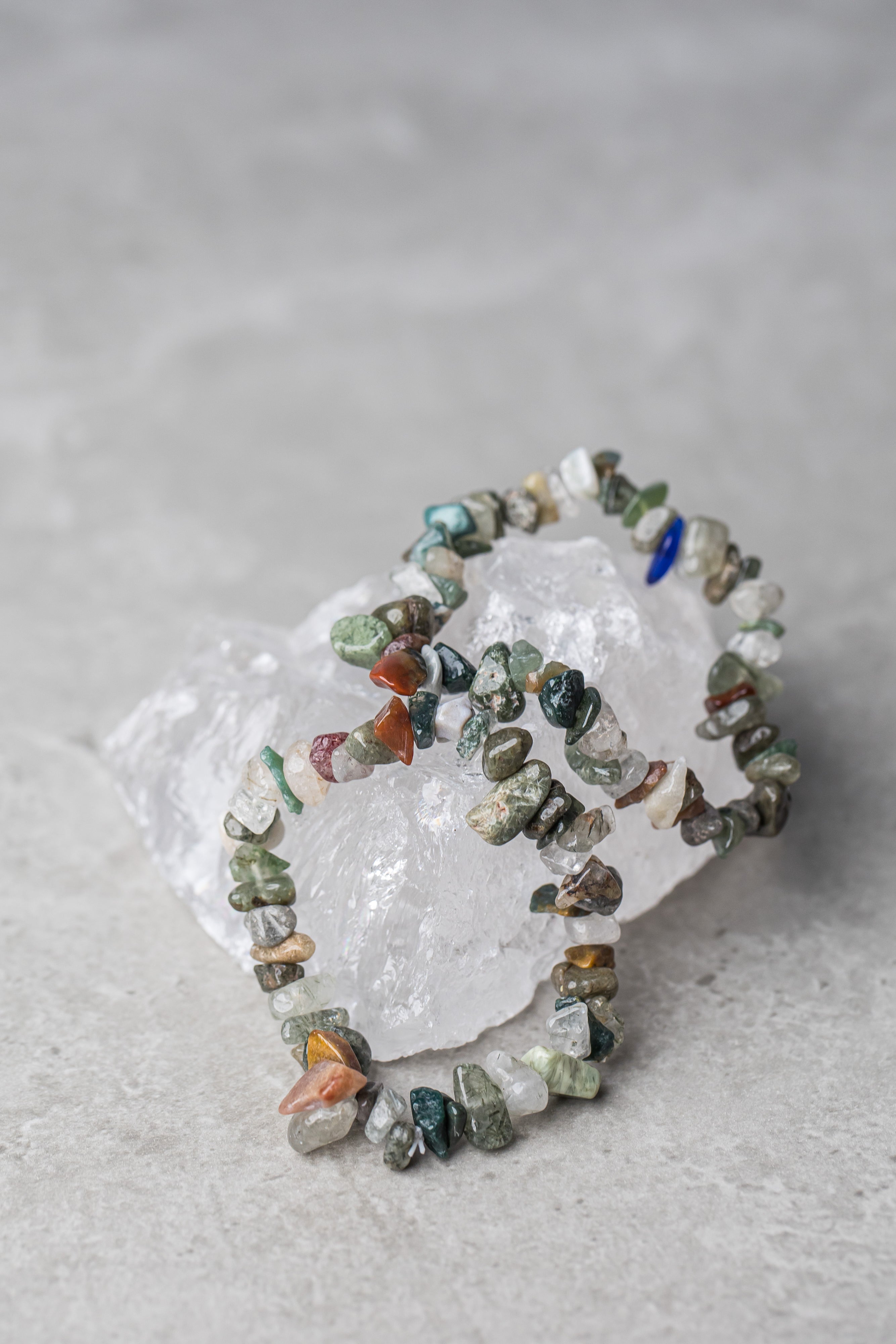 Green Jasper Chip Bracelet - Healing Crystal for Grounding, Protection & Heart Chakra Balance - Everyday Rocks