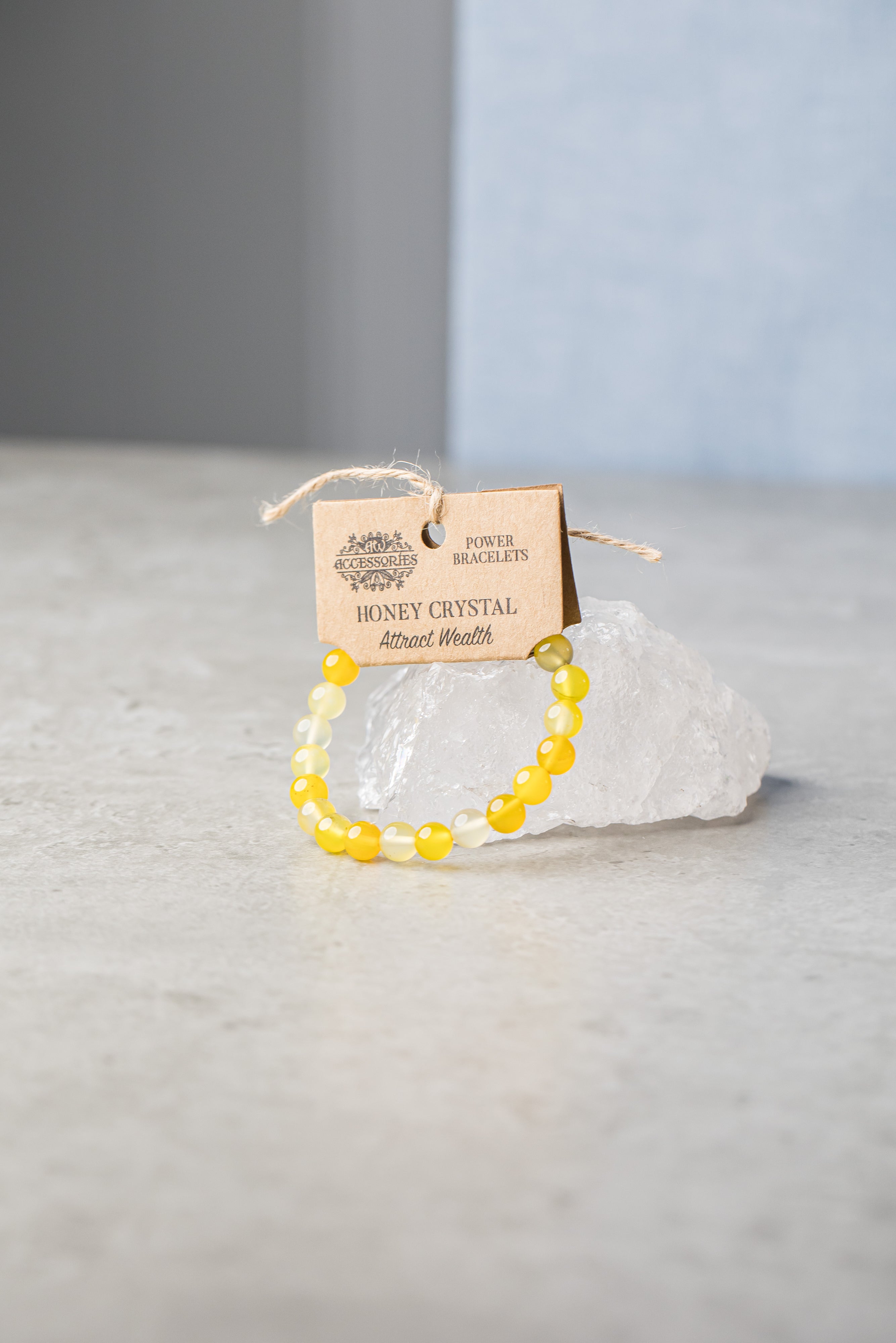 Honey Crystal Power Bracelet - Uplifting Crystal for Joy, Abundance & Solar Plexus Chakra Balance - Everyday Rocks