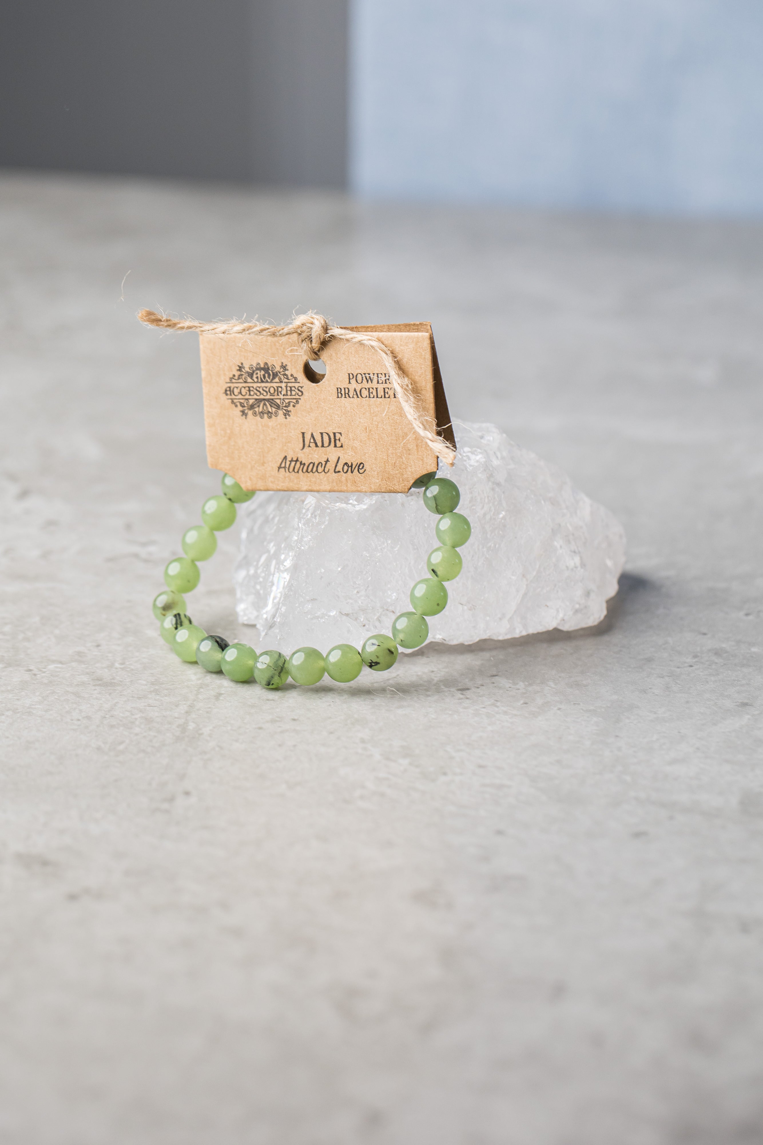 Jade Power Bracelet - Soothing Crystal for Harmony, Prosperity &amp; Heart Chakra Balance - Everyday Rocks