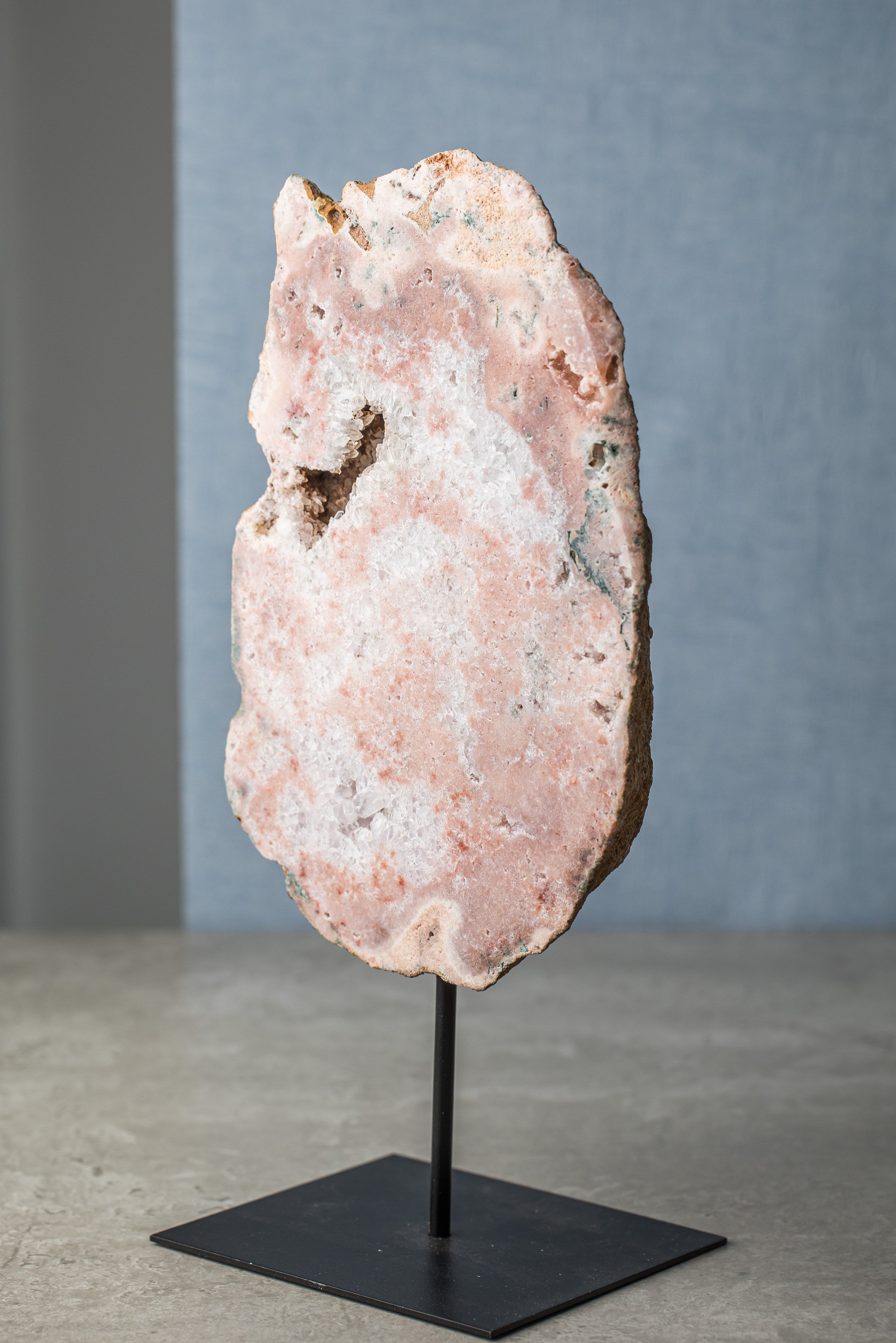 Large Pink Amethyst on Stand with Druzy - Elegant Crystal Decor for Love and Emotional Healing - Everyday Rocks