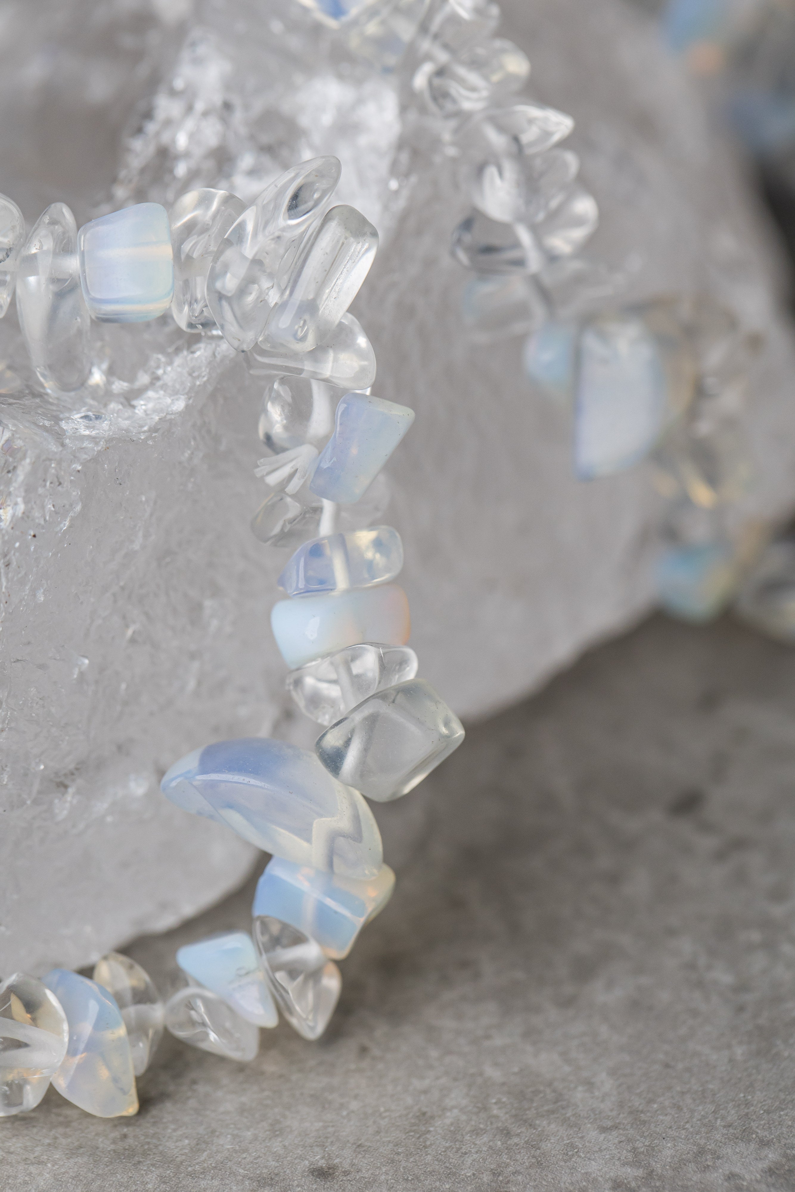 Opalite Chip Bracelet - Energetic Crystal for Transition, Communication &amp; Emotional Balance - Everyday Rocks