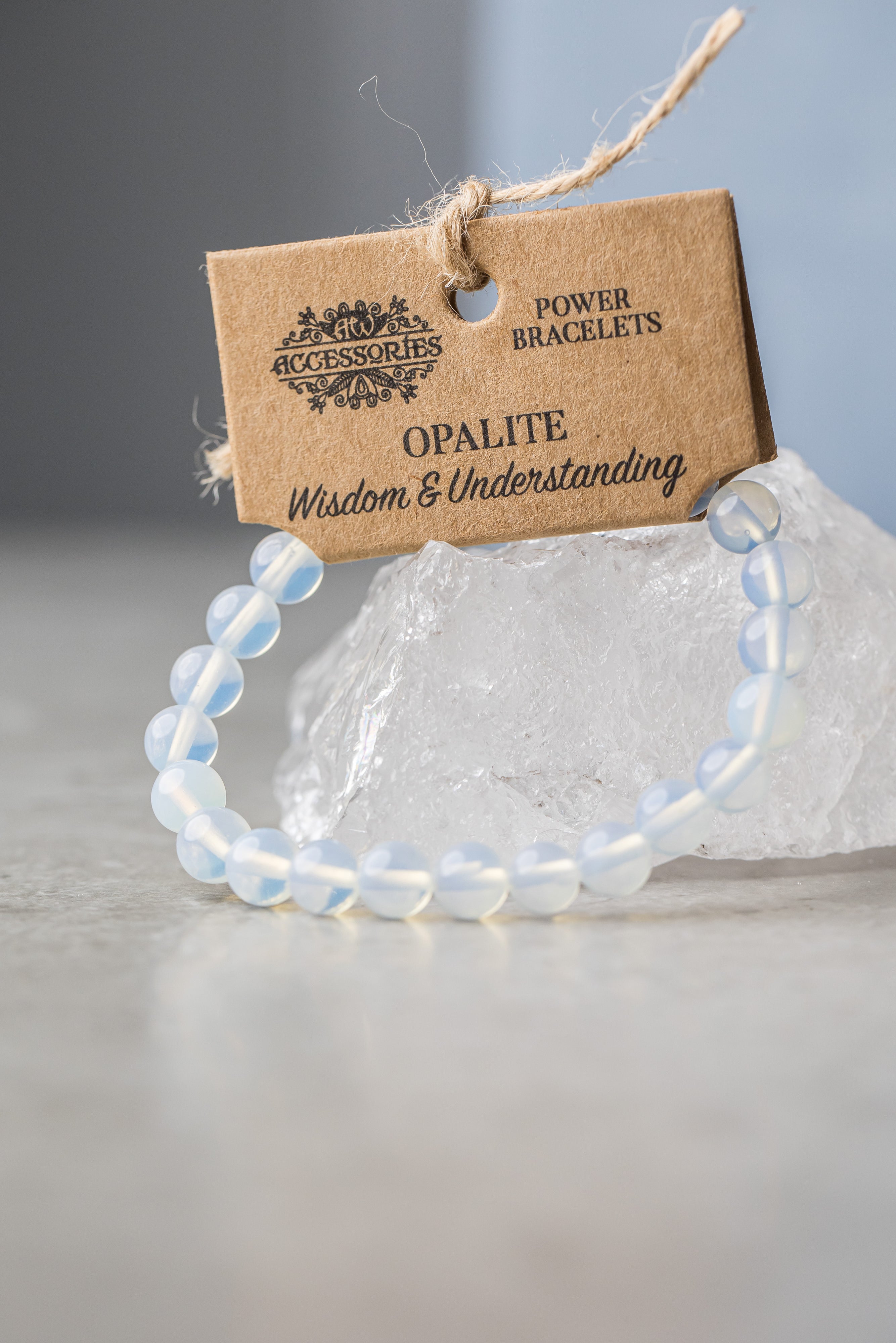 Opalite Power Bracelet - Healing Crystal for Calmness, Serenity &amp; Third Eye Chakra Balance - Everyday Rocks