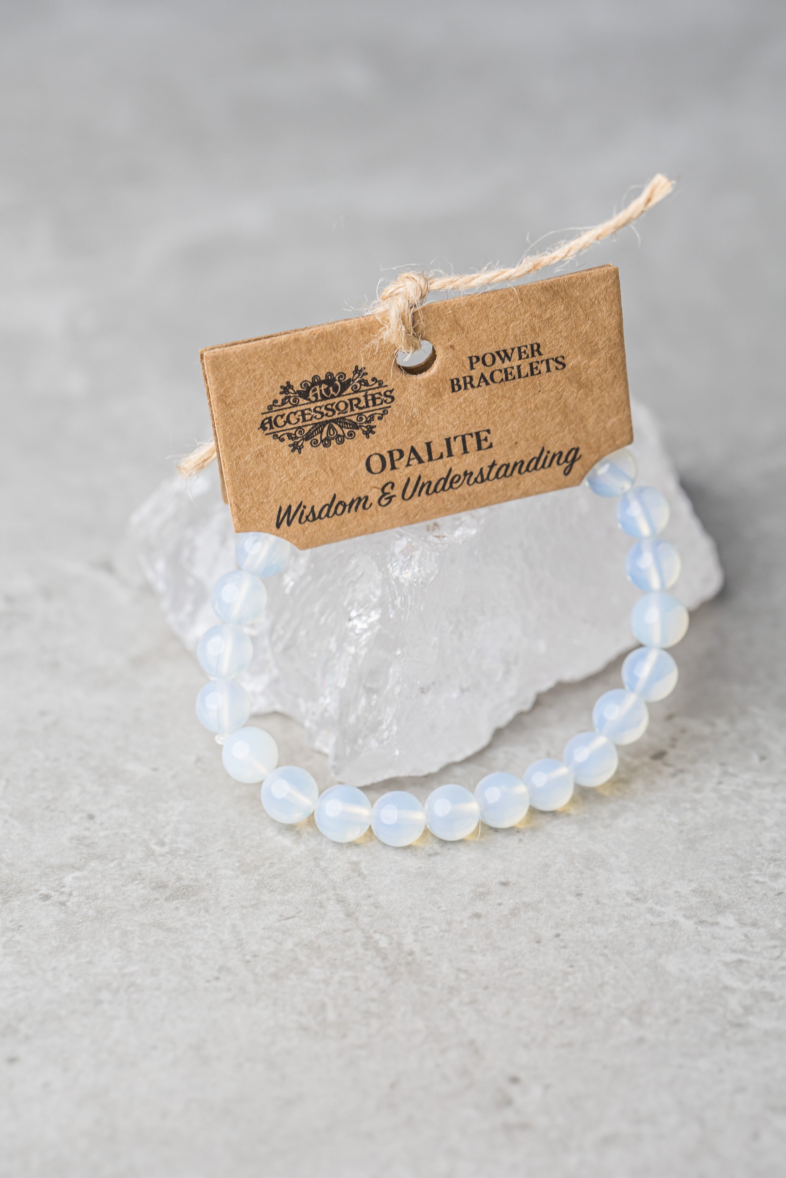 Opalite Power Bracelet - Healing Crystal for Calmness, Serenity & Third Eye Chakra Balance - Everyday Rocks