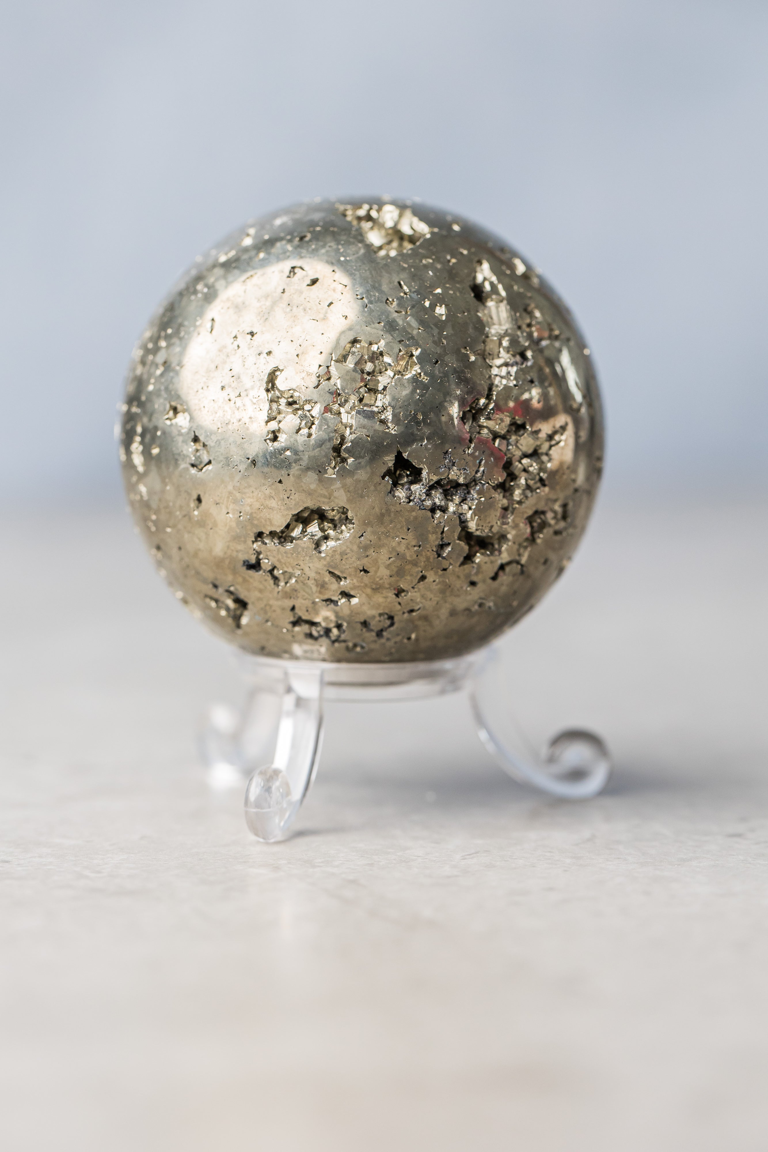 Pyrite Sphere - Prosperity-Attracting Crystal for Confidence, Protection &amp; Solar Plexus Chakra Activation - Everyday Rocks