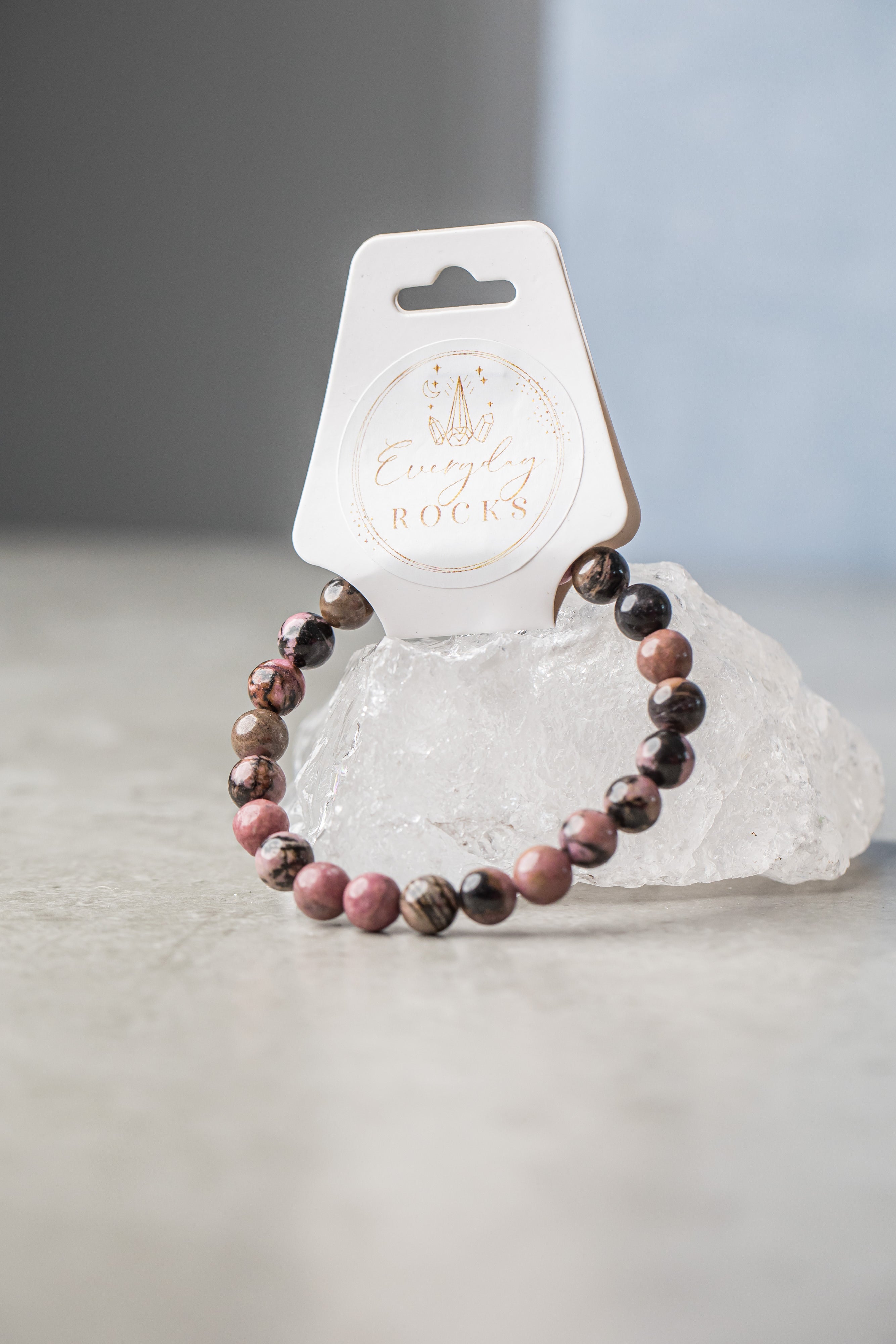 Rhodonite Power Bracelet - Healing Crystal for Compassion, Self-Love &amp; Heart Chakra Balance - Everyday Rocks