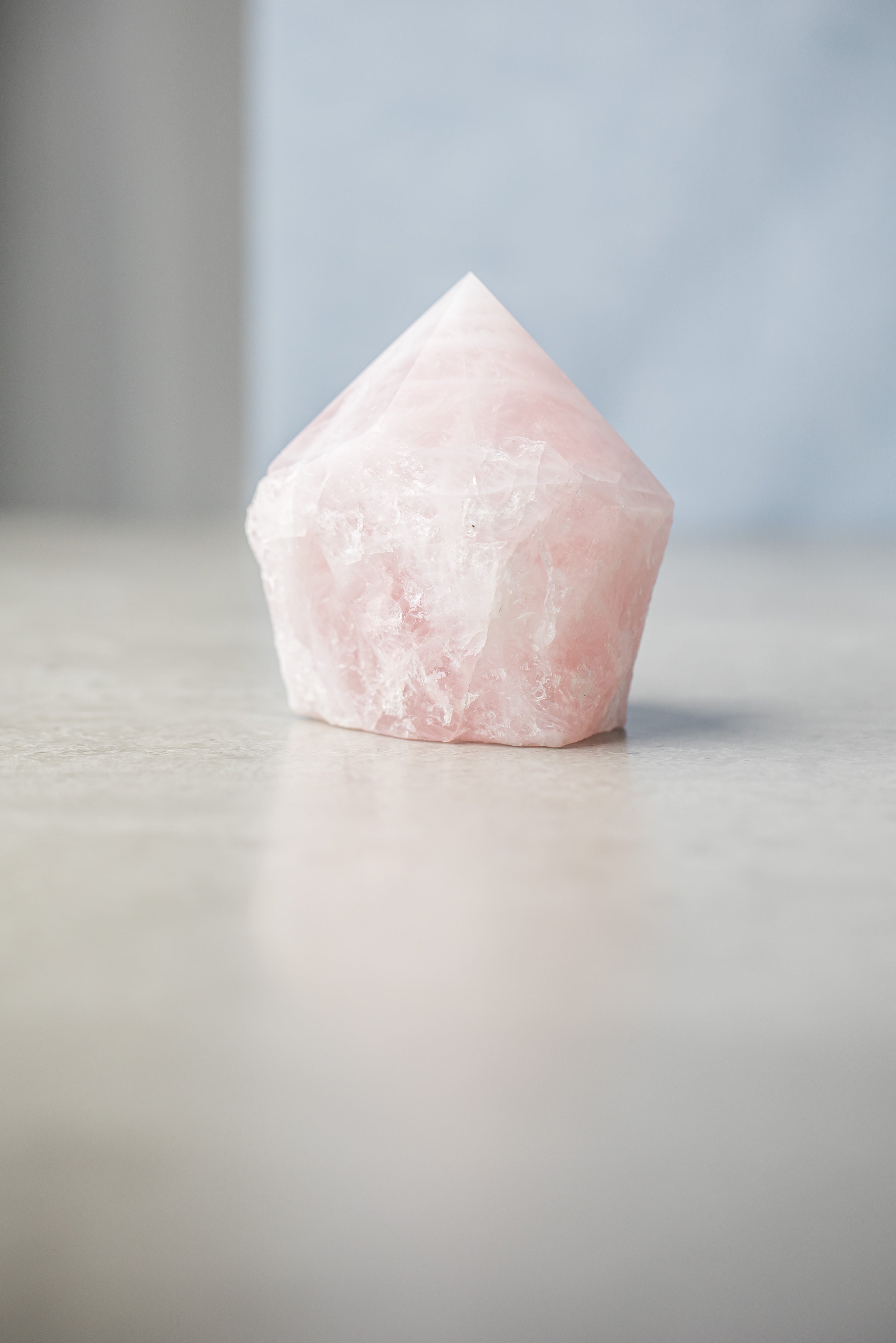 Rose Quartz Cut Base Point - Love-Attracting Crystal for Emotional Healing & Heart Chakra Balance - Everyday Rocks