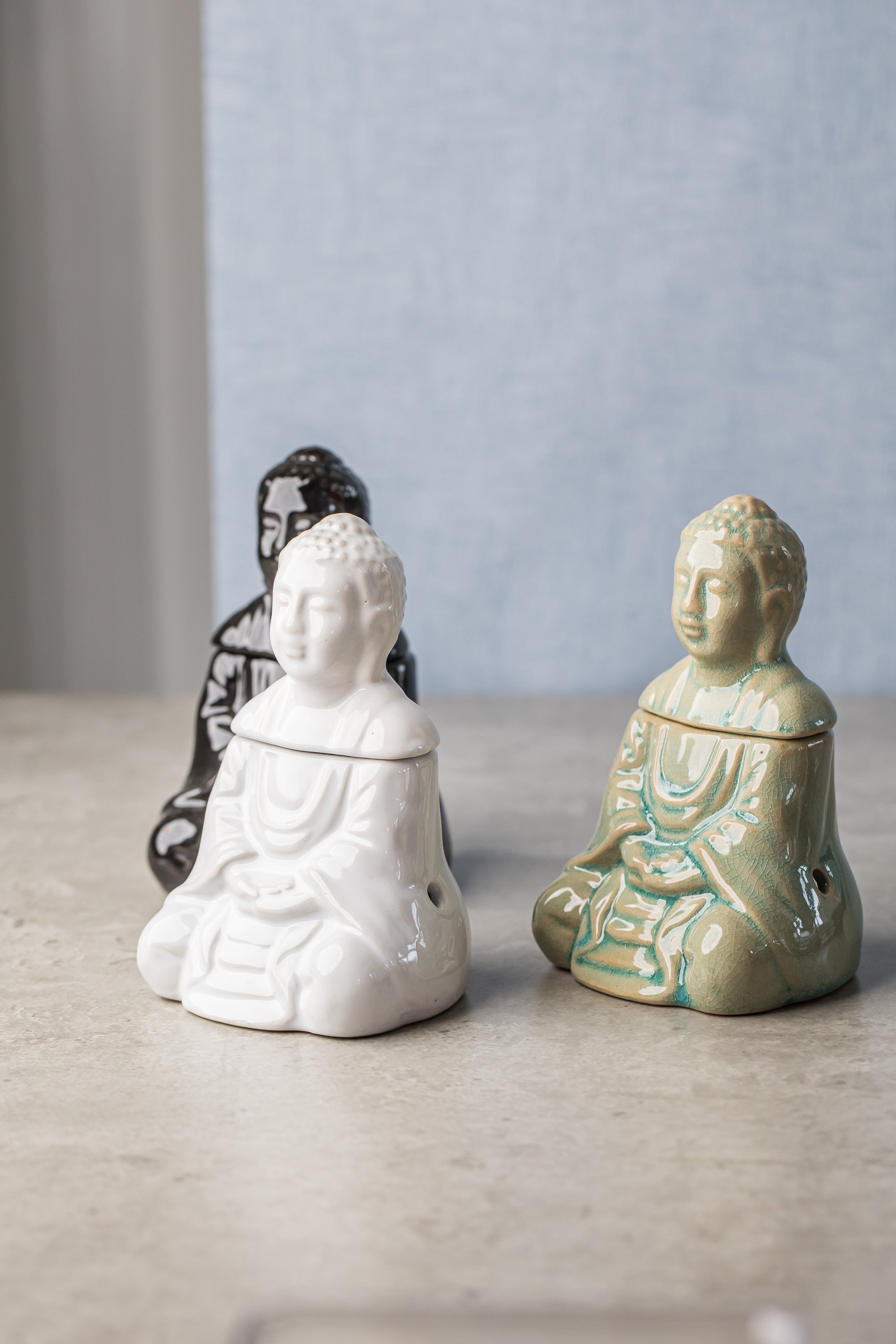 Sitting Buddha Aromatherapy Oil Burner - Mindfulness Enhancer for Relaxation, Meditation &amp; Holistic Healing - Everyday Rocks