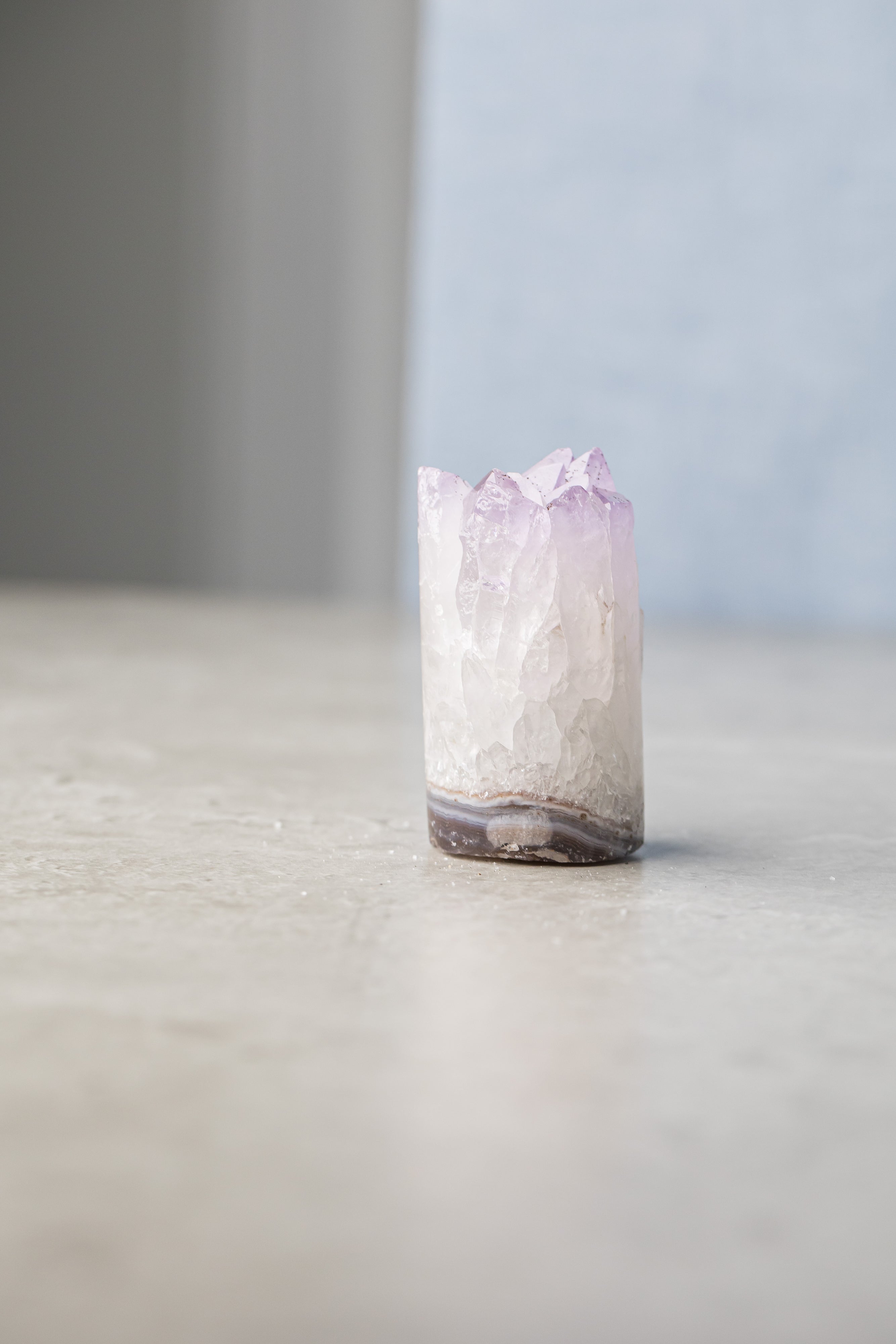 Small Amethyst Cylinder - Calming Crystal for Intuition &amp; Crown Chakra Balance - Everyday Rocks