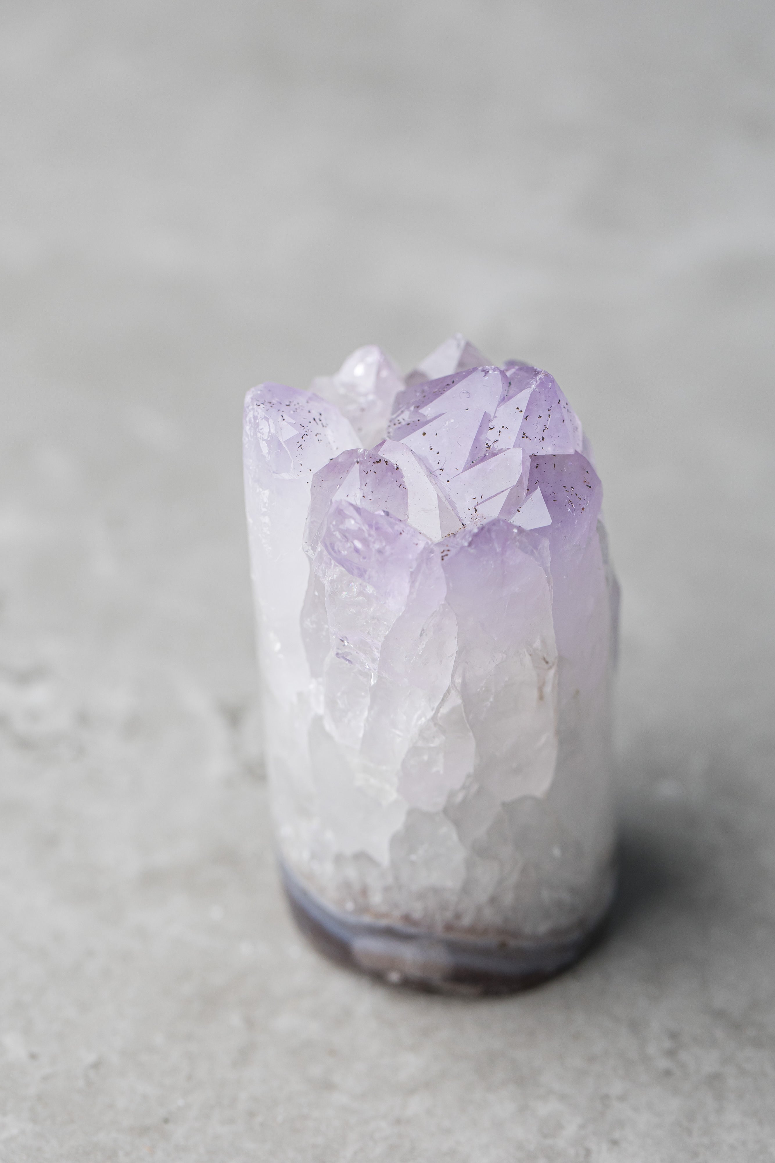 Small Amethyst Cylinder - Calming Crystal for Intuition &amp; Crown Chakra Balance - Everyday Rocks