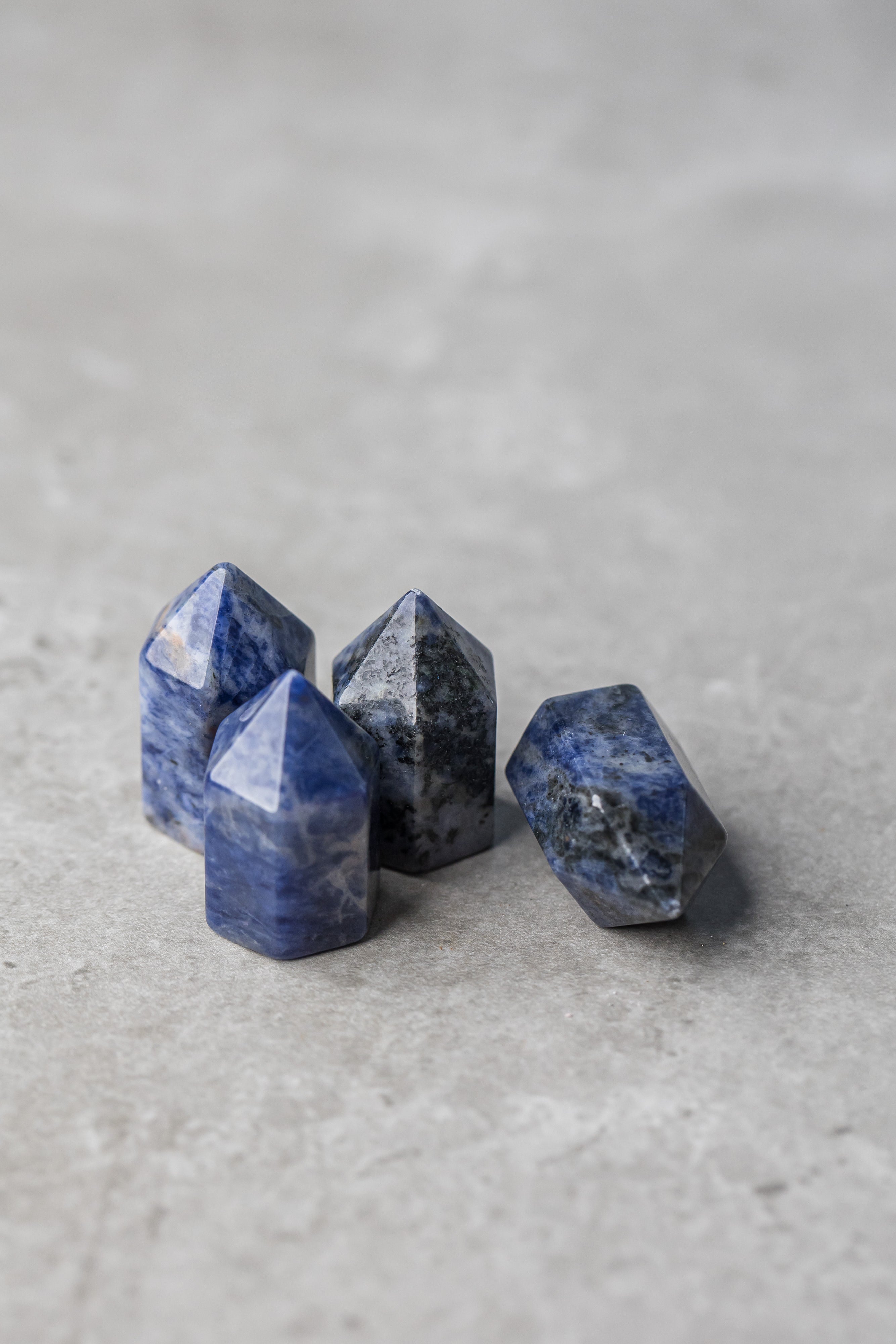 Sodalite Mini Points - Insightful Crystal for Intuition, Communication & Throat Chakra Balance - Everyday Rocks