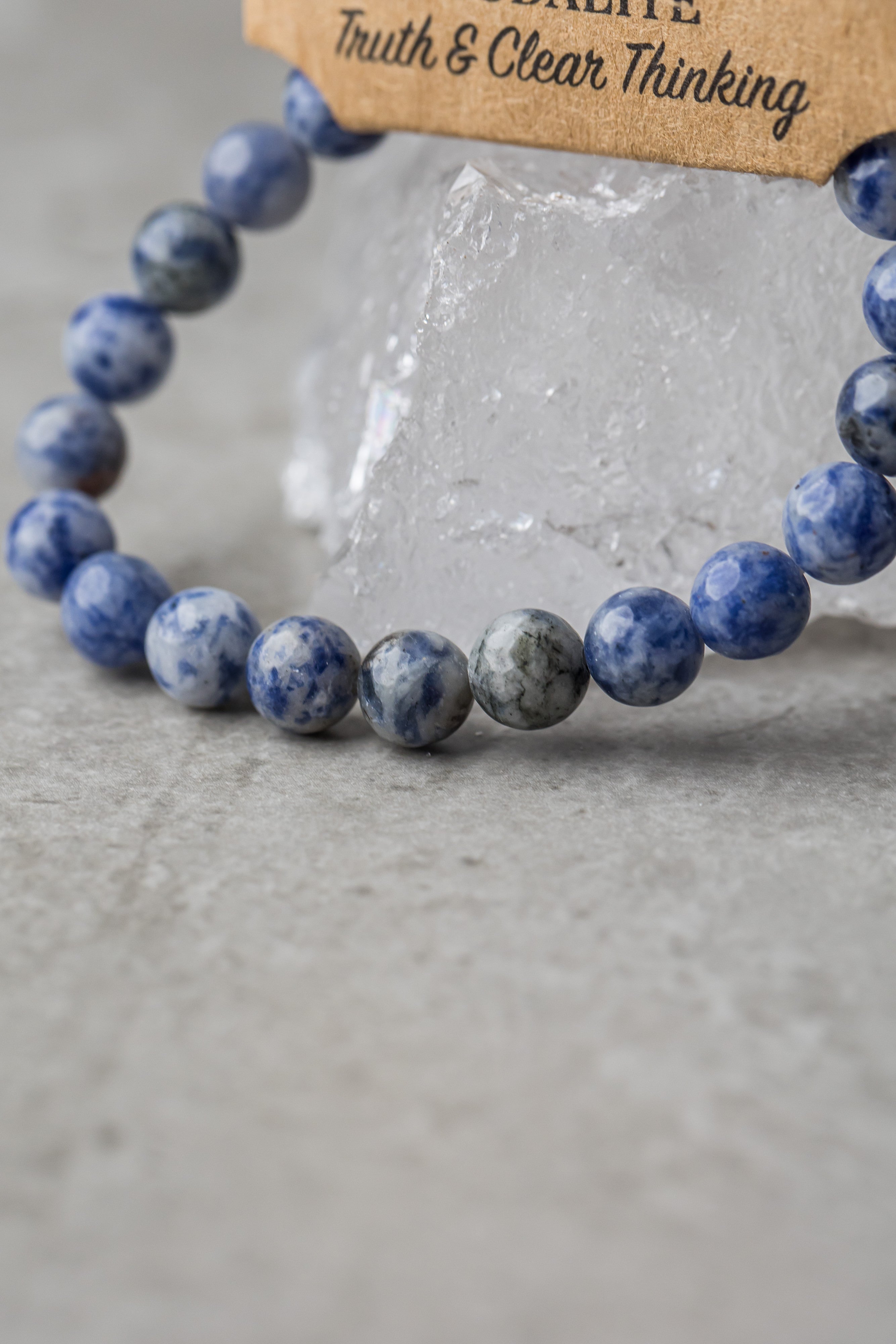 Sodalite Power Bracelet - Insightful Crystal for Intuition, Communication & Throat Chakra Balance - Everyday Rocks