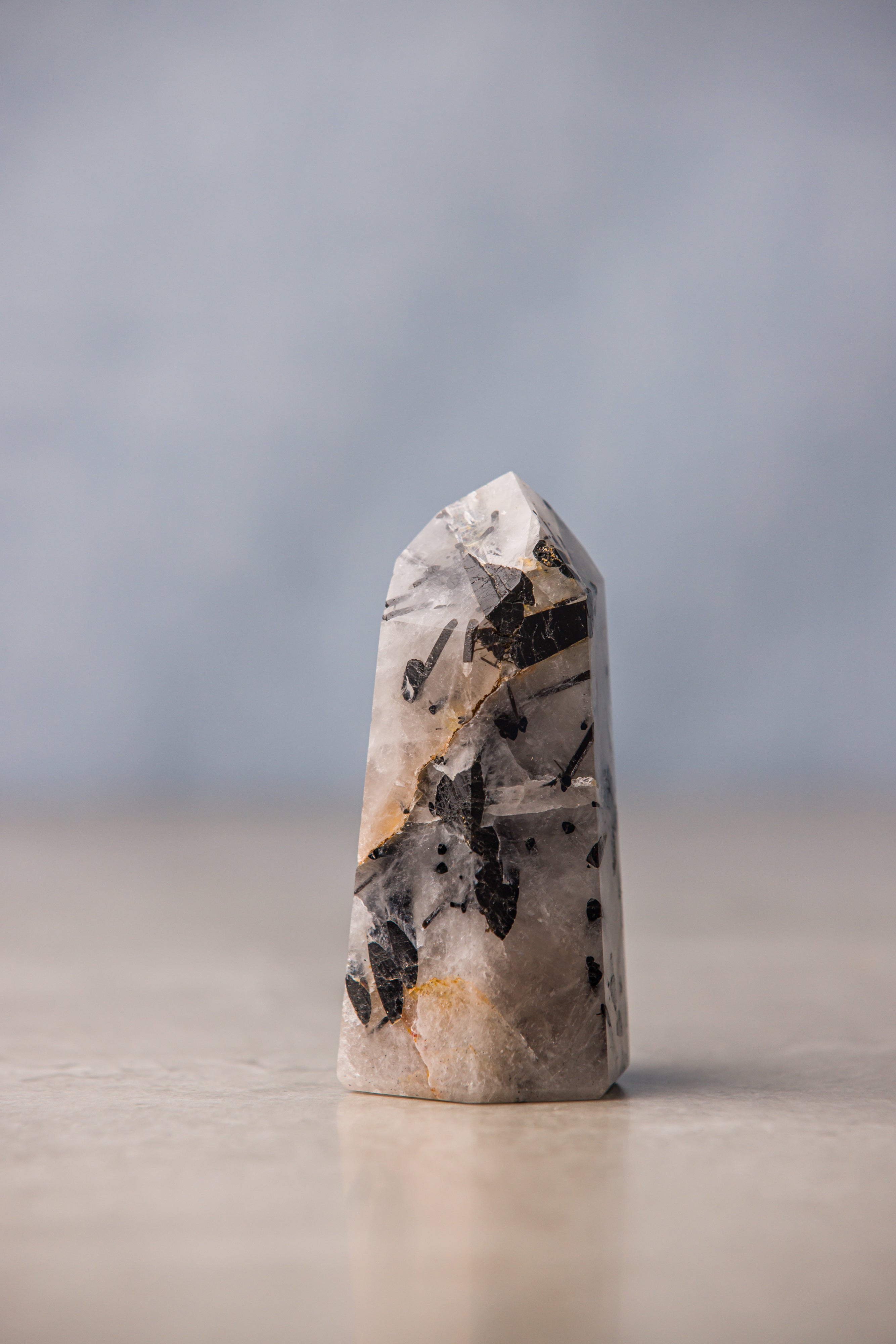 Tourmaline in Quartz Point - Powerful Crystal for Grounding and Energy Amplification - Everyday Rocks