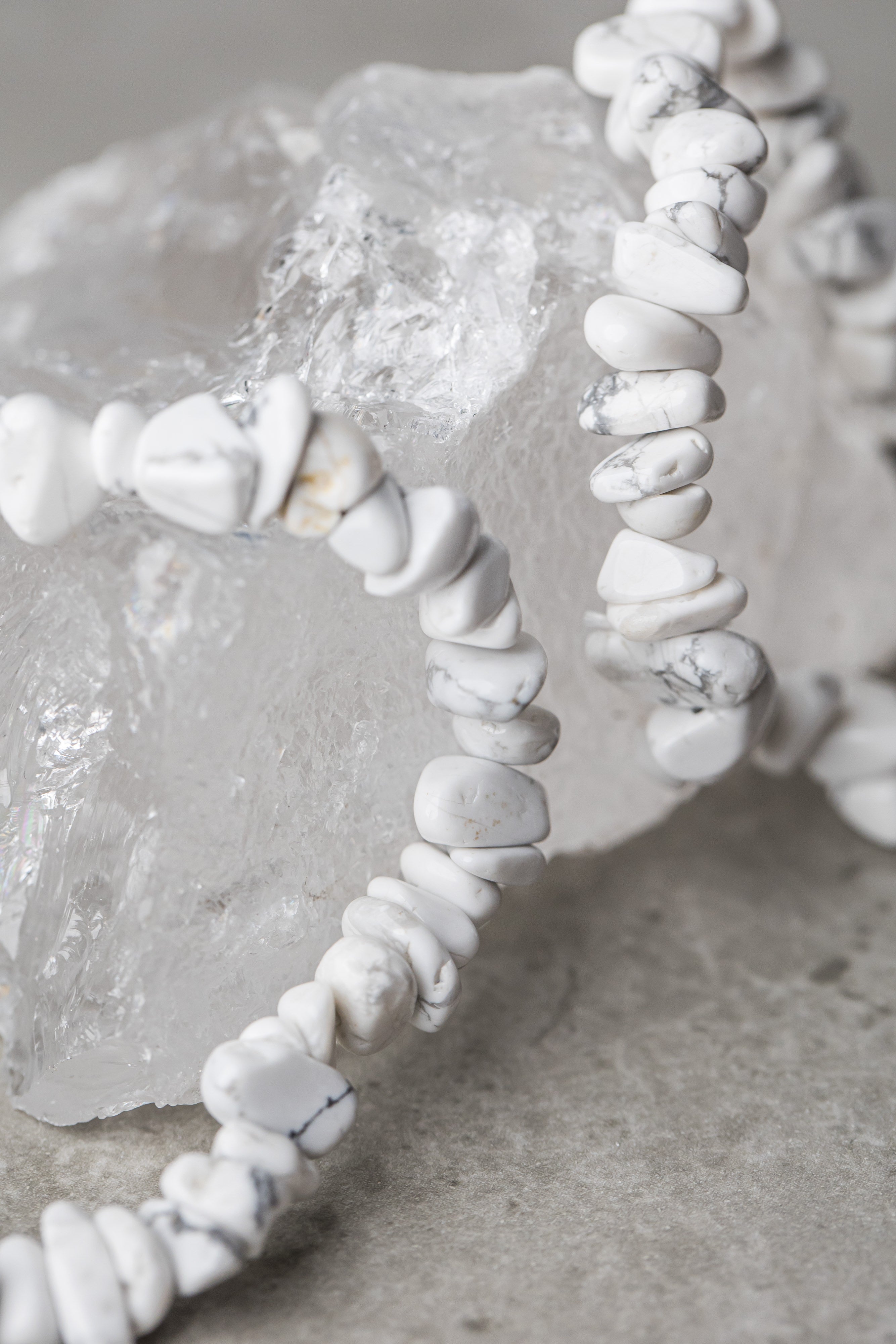 White Jasper Chip Bracelet - Grounding Crystal for Protection, Peace & Root Chakra Balance - Everyday Rocks